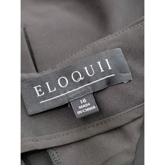 Eloquii Black Ruffle Trim Shorts - Picture 7 of 11